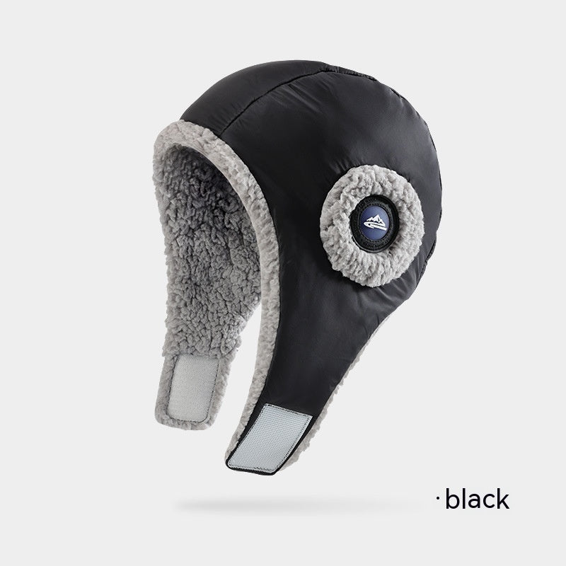 Women's Down Plush Winter Hat – Windproof, Waterproof, Ear-Protective, Warm Cycling Cap