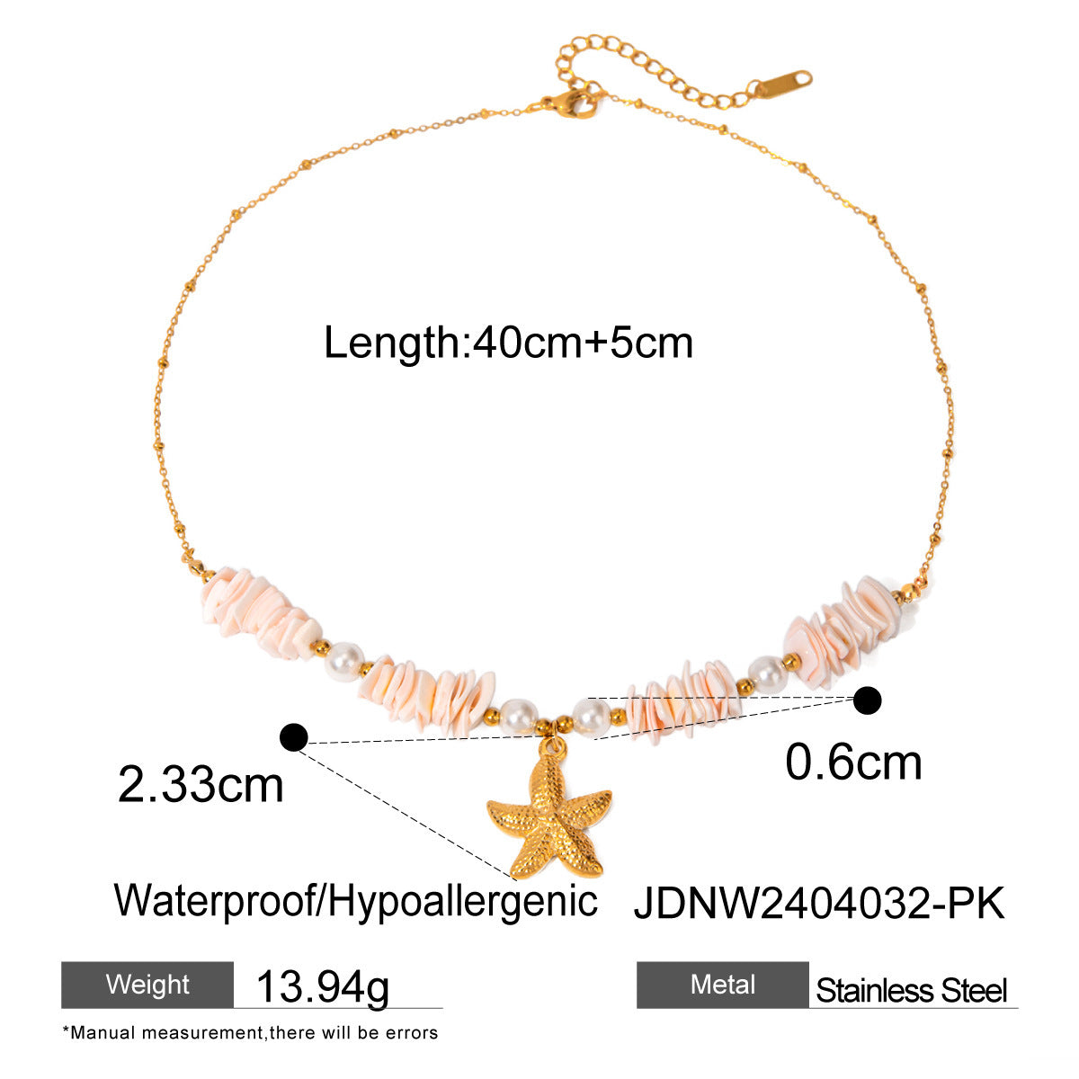 Stainless Steel Starfish Beach Bracelet for Women