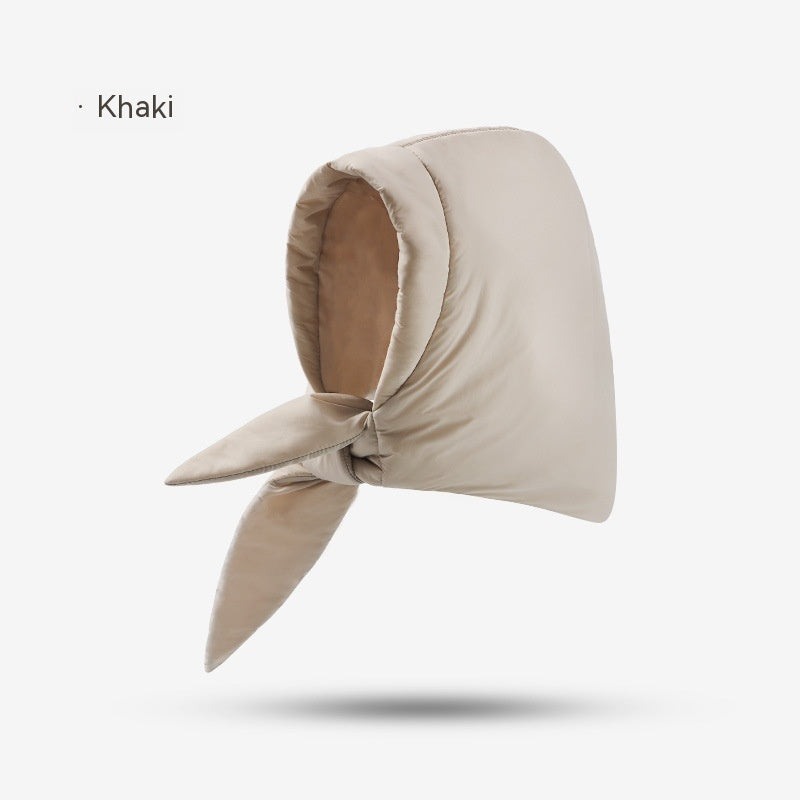 Women's Down Plush Winter Hat – Windproof, Waterproof, Ear-Protective, Warm Cycling Cap