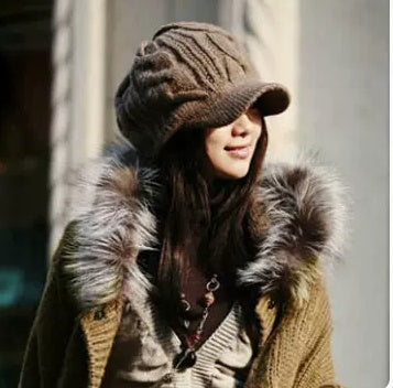 Warm Wool Knitted Fleece Hat