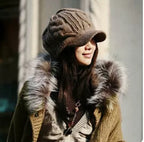 Warm Wool Knitted Fleece Hat