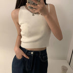 Sexy slanted shoulders crop tops