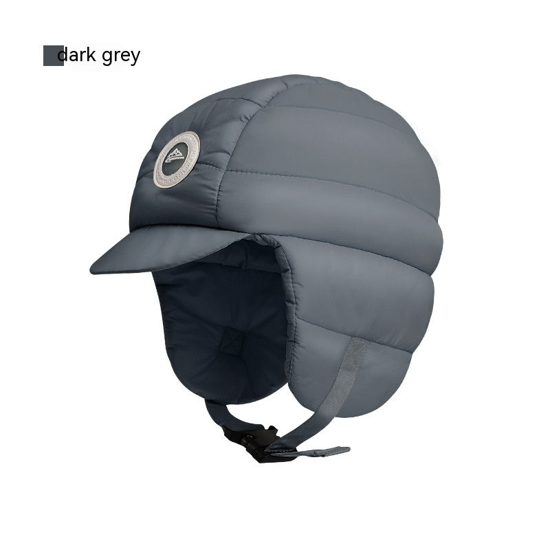 Women's Down Plush Winter Hat – Windproof, Waterproof, Ear-Protective, Warm Cycling Cap