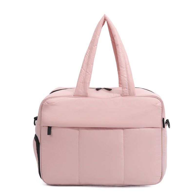 Women's Winter Down Travel Duffle Bag with Shoe Compartment