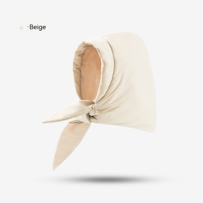 Women's Down Plush Winter Hat – Windproof, Waterproof, Ear-Protective, Warm Cycling Cap