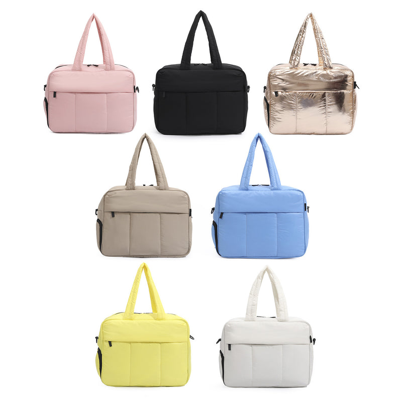 Women's Winter Down Travel Duffle Bag with Shoe Compartment