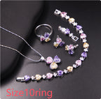 Clover Zircon Jewelry Set for Women
