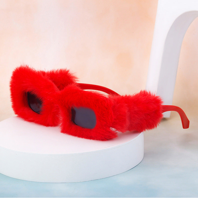 Women's Plush Square Winter Sunglasses