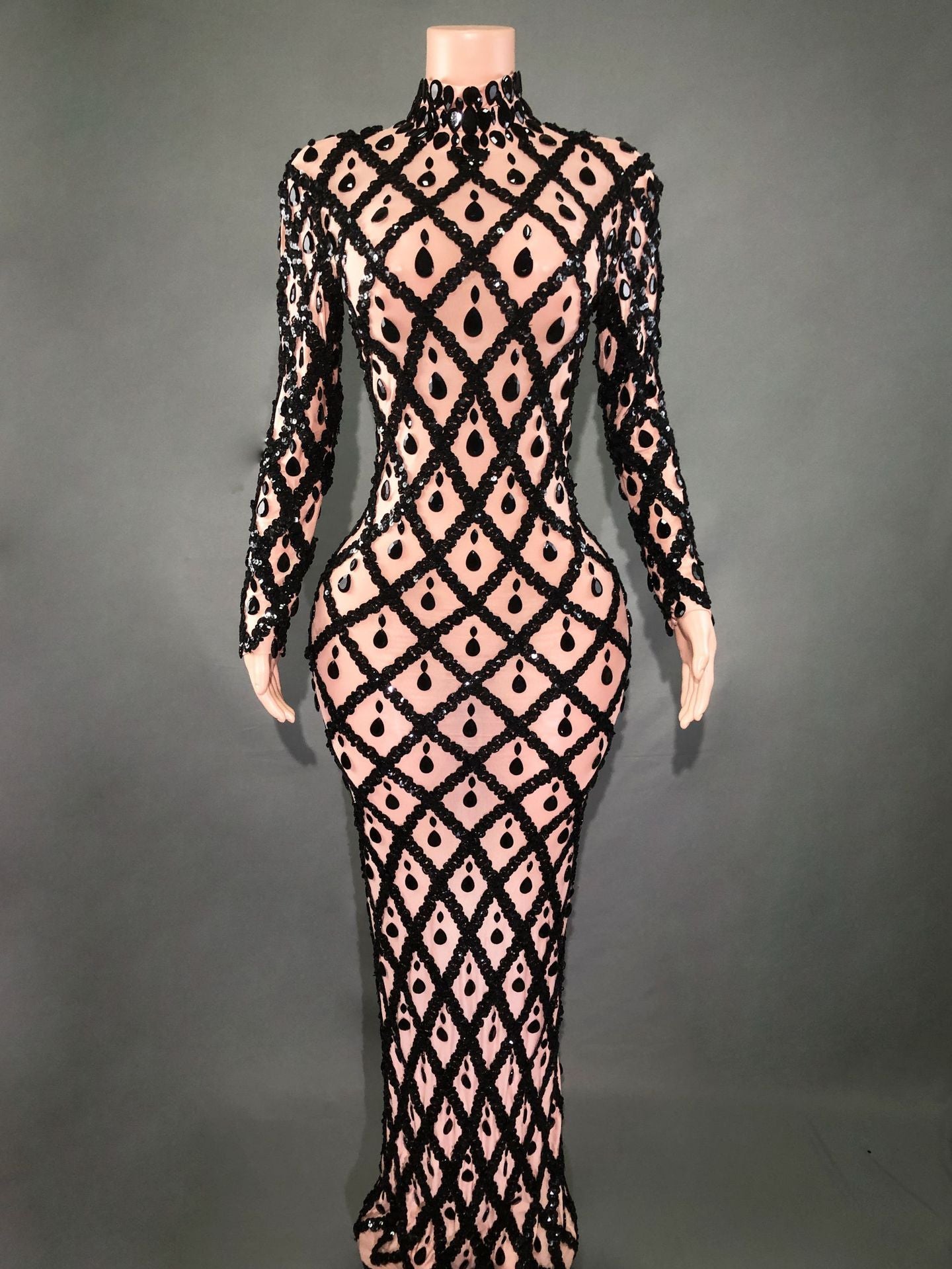 Shiny Rhinestone Women's Evening Party Formal Dress