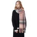 Classic European & American Plaid Cashmere-Feel Scarf