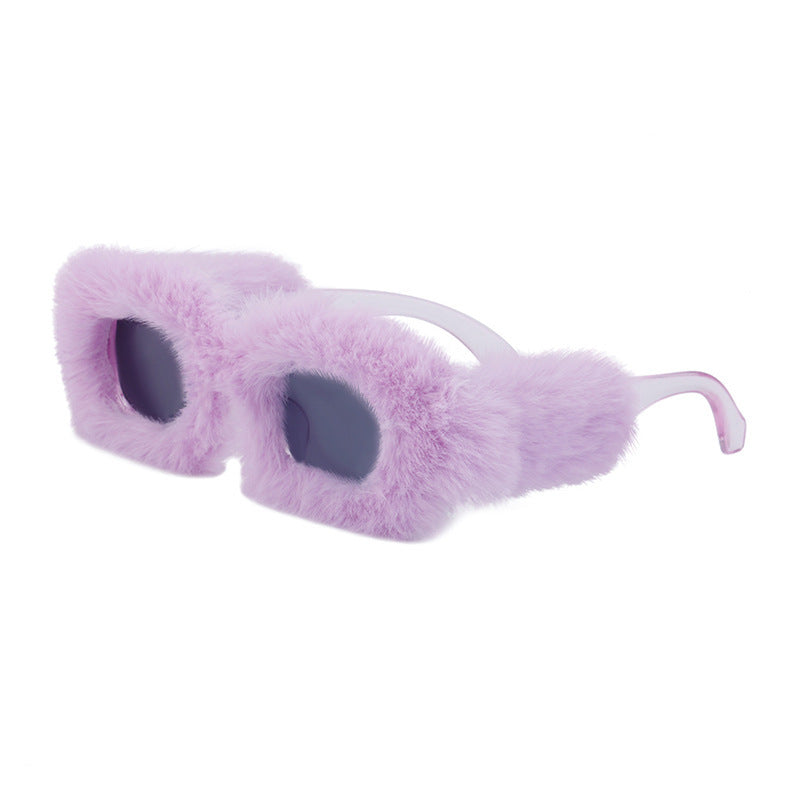 Women's Plush Square Winter Sunglasses