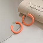 Trendy Candy Color Simple Earrings for Women
