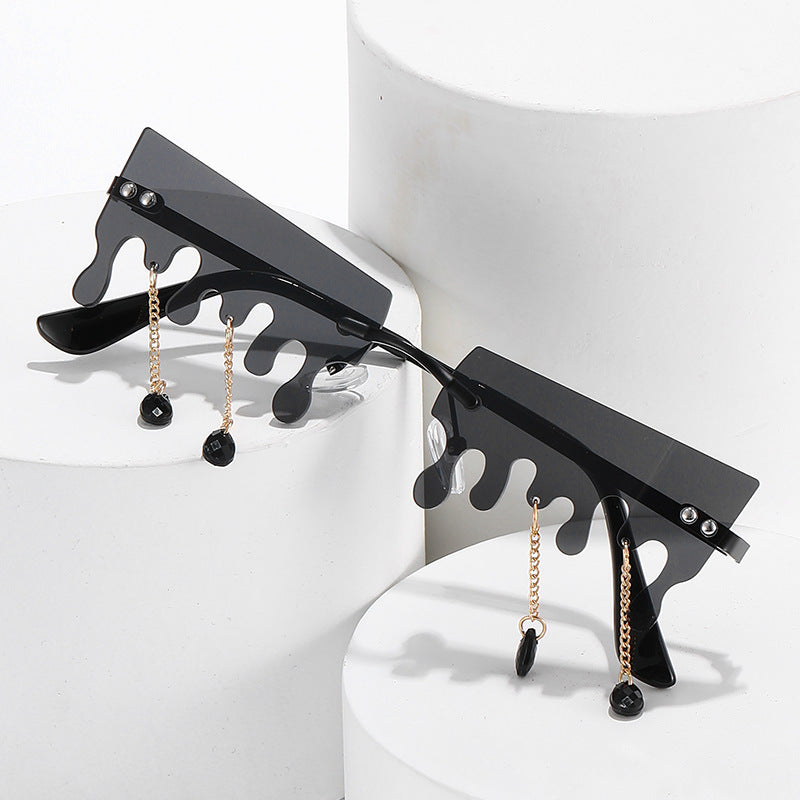 Women's Fashion Butterfly Rimless Sunglasses