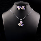 Clover Zircon Jewelry Set for Women
