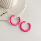 Trendy Candy Color Simple Earrings for Women