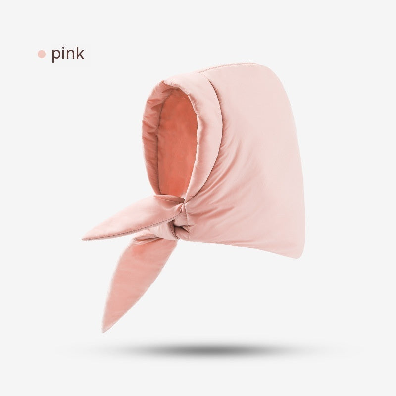 Women's Down Plush Winter Hat – Windproof, Waterproof, Ear-Protective, Warm Cycling Cap