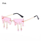 Women's Fashion Butterfly Rimless Sunglasses