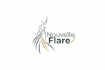logo for Nouvelle Flare with female figure white background